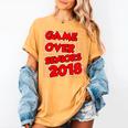 High School Graduation Tshirt Game Over Senior Class Of 2018 Women's Comfort Colors T-Shirt Mustard