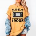 Over The Hill Please Be Patient I'm From The 1900s VHS Premium Tri-Blend Women's Comfort Colors T-Shirt Mustard