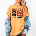 Hockey Senior Night Hockey Senior 2026 Graduation 59 Women's Comfort Colors T-Shirt Mustard