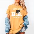 I Hope This BS Pays Off Graduation Bachelors Degree Women's Comfort Colors T-Shirt Mustard