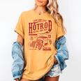 Hotrod Car Automotive Nostalgia Distressed Retro Women's Comfort Colors T-Shirt Mustard