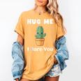 Hug Me I Dare You Introvert Cactus Tee Women's Comfort Colors T-Shirt Mustard Hug Me I Dare You Introvert Cactus Tee Women's Comfort Colors T-Shirt Mustard