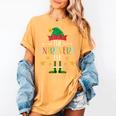 The Introvert Elf Christmas Family Matching Fun Xmas Top Women's Comfort Colors T-Shirt Mustard The Introvert Elf Christmas Family Matching Fun Xmas Top Women's Comfort Colors T-Shirt Mustard