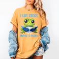 Introvert Herpetologists Amphibian Frog Lover Women's Comfort Colors T-Shirt Mustard