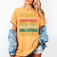 Introvert But Willing To Discuss Running Women's Comfort Colors T-Shirt Mustard Introvert But Willing To Discuss Running Women's Comfort Colors T-Shirt Mustard