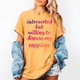 Introverted Willing To Discuss Caspian Introvert Women's Comfort Colors T-Shirt Mustard Introverted Willing To Discuss Caspian Introvert Women's Comfort Colors T-Shirt Mustard