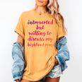 Introverted Willing To Discuss Highland Pony Introvert Women's Comfort Colors T-Shirt Mustard