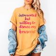 Introverted Willing To Discuss Housecat Introvert Women's Comfort Colors T-Shirt Mustard Introverted Willing To Discuss Housecat Introvert Women's Comfort Colors T-Shirt Mustard