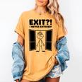 Irony Sarcasm Introvert Dry Humor Cartoon Comic Geek Nerd Women's Comfort Colors T-Shirt Mustard