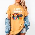 I Just Crushed Preschool Monster Truck Graduation Women's Comfort Colors T-Shirt Mustard