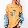 Just a Girl Who Loves Books And Birds Book Reading Bird Love Women's Comfort Colors T-Shirt Mustard