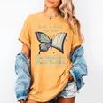 Just a Girl Who Loves Butterflies And Books Butterfly Women's Comfort Colors T-Shirt Mustard