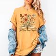 Just One More Chapter Open Book Flowers Women's Comfort Colors T-Shirt Mustard