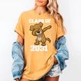 Kids Class Of 2031 Shirt Graduation Dabbing Dog Shirt Women's Comfort Colors T-Shirt Mustard