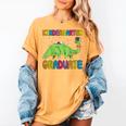 Kids Kindergarten Graduate Dinosaur Kindergarten Graduation Women's Comfort Colors T-Shirt Mustard