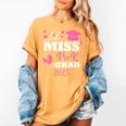 Kids Little Miss Pre-K Grad Preschool Prek Graduation 2025 Women's Comfort Colors T-Shirt Mustard