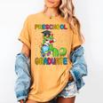 Kids Preschool Graduate T-Rex Dinosaur Preschool Graduation Women's Comfort Colors T-Shirt Mustard