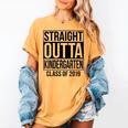 Kids Straight Outta Kindergarten Class Of 2019 Graduation Women's Comfort Colors T-Shirt Mustard
