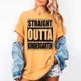 Kids Straight Outta Kindergarten Shirt Boy Girl Graduation Women's Comfort Colors T-Shirt Mustard