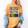 Kids Straight Outta Pre-K Graduation Women's Comfort Colors T-Shirt Mustard