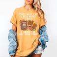 Knitting Reading Books Drinking Tea Knitter Knit Women's Comfort Colors T-Shirt Mustard Knitting Reading Books Drinking Tea Knitter Knit Women's Comfort Colors T-Shirt Mustard