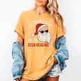 He Knows What You'Ve Been Reading Book Lover Women Santa Women's Comfort Colors T-Shirt Mustard He Knows What You'Ve Been Reading Book Lover Women Santa Women's Comfort Colors T-Shirt Mustard