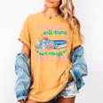 THIS LADY Will Never Own Enough BOOKS & YARN Women's Comfort Colors T-Shirt Mustard