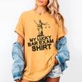 Law School Graduation My Lucky Bar Exam Shirt Lawyer Women's Comfort Colors T-Shirt Mustard