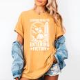 Leaving Reality Entering Fiction Bookish Book Reading Women's Comfort Colors T-Shirt Mustard