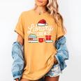 Library Crew Book Lovers Librarian Xmas Holiday Christmas Women's Comfort Colors T-Shirt Mustard
