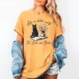 Life Better With 2 Cats Books Kitten Kitty Women Girls Kids Women's Comfort Colors T-Shirt Mustard