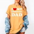 I Love My Introvert Dad I Heart My Introvert Dad Women's Comfort Colors T-Shirt Mustard