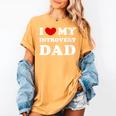 I Love My Introvert Dad I Heart My Introvert Dad Women's Comfort Colors T-Shirt Mustard