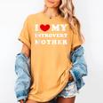 I Love My Introvert Mother I Heart My Introvert Mother Women's Comfort Colors T-Shirt Mustard I Love My Introvert Mother I Heart My Introvert Mother Women's Comfort Colors T-Shirt Mustard