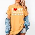I Love My Introvert Sisters I Heart My Introvert Sisters Women's Comfort Colors T-Shirt Mustard I Love My Introvert Sisters I Heart My Introvert Sisters Women's Comfort Colors T-Shirt Mustard