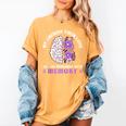 Love And Memory Floral Bain Inspirational Dementia Awareness Women's Comfort Colors T-Shirt Mustard