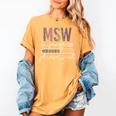 Master Social Worker MSW Graduation Social Work Student Women's Comfort Colors T-Shirt Mustard