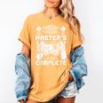 Master's Level Complete College Graduation Women's Comfort Colors T-Shirt Mustard