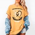 In Memory Of Grandma Melanoma Cancer Awareness Memorial Women's Comfort Colors T-Shirt Mustard