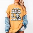 Memory Lane Trips Can't Remember Way Forgetful Grandma Drive Women's Comfort Colors T-Shirt Mustard