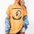 In Memory Of Uncle Melanoma Cancer Awareness Memorial Women's Comfort Colors T-Shirt Mustard In Memory Of Uncle Melanoma Cancer Awareness Memorial Women's Comfort Colors T-Shirt Mustard