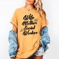 MSW Mom Graduation T-Shirt Social Worker Wife Mother Women's Comfort Colors T-Shirt Mustard