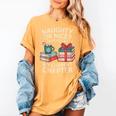 Naughty Or Nice Depends On My Current Chapter Book Lover Women's Comfort Colors T-Shirt Mustard