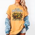Not Anti Social Im Just A Turtle Sarcastic Introvert Humor Women's Comfort Colors T-Shirt Mustard