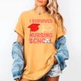 Nurse Survived Nursing School Graduation Women's Comfort Colors T-Shirt Mustard