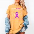 Pancreatic Cancer I Wear Purple In Memory Of My Dad Women's Comfort Colors T-Shirt Mustard Pancreatic Cancer I Wear Purple In Memory Of My Dad Women's Comfort Colors T-Shirt Mustard