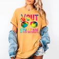 Peace Out 5th Grade Tie Dye Graduation Last Day Of School Women's Comfort Colors T-Shirt Mustard