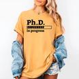 PhD In Progress Graduation Progress Bar Shirt Women's Comfort Colors T-Shirt Mustard