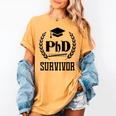 PHD Survivor T-Shirt Graduation Student Teacher For Men Women Kids Women's Comfort Colors T-Shirt Mustard