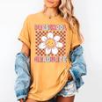 Preschool Graduation Graduate Cute Groovy Last Day Of Pre K Women's Comfort Colors T-Shirt Mustard
